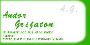 andor grifaton business card